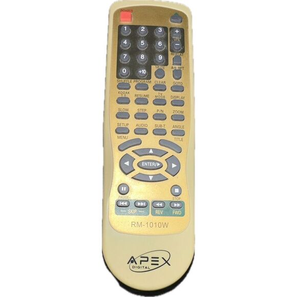 Apex Digital RM-1010W Factory Original DVD Player Remote‎ AD-1110, AD-1010 - Picture 1 of 2